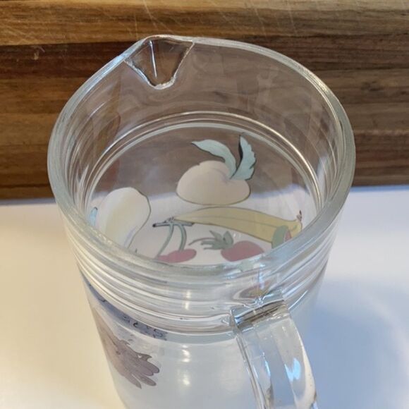 Vintage Made in France Frosted Glass Fruit‎ Pitcher - Picture 7 of 7